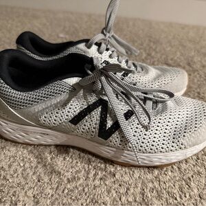 New Balance White and Gray Sneakers